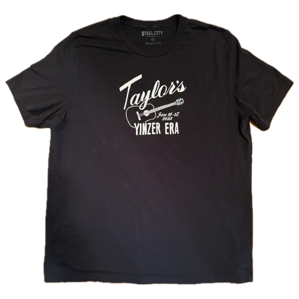 Steel City Taylor Swift Yinzer Era 2023 Tee Black Unisex Size XXL